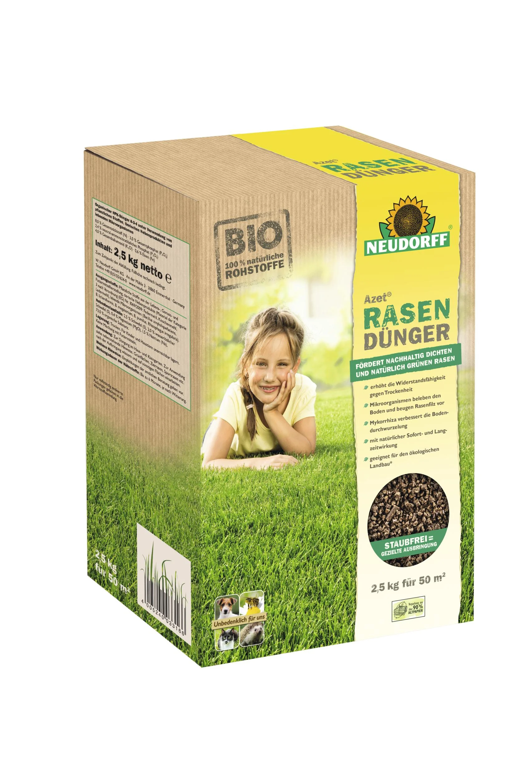 Azet Rasendünger - 2,5 kg