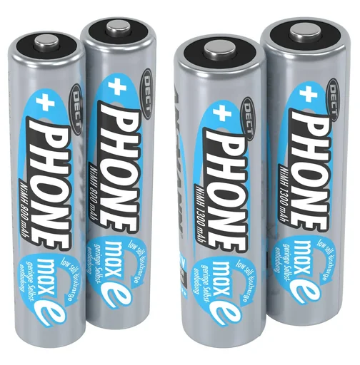 "Phone NiMH Micro (AAA) Akku mit 800 mAh und maxE Technologie - 2 Stü image"
