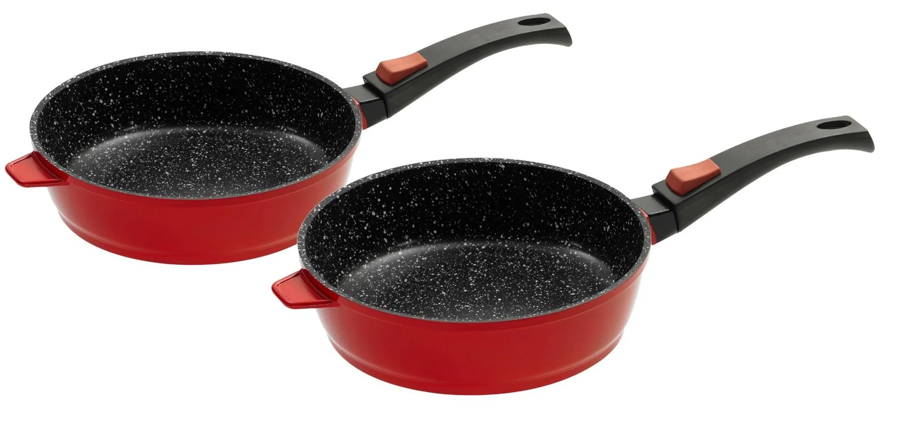 Aluguss-Bratpfanne mit Klick-Griff, Ø 24 cm, rot