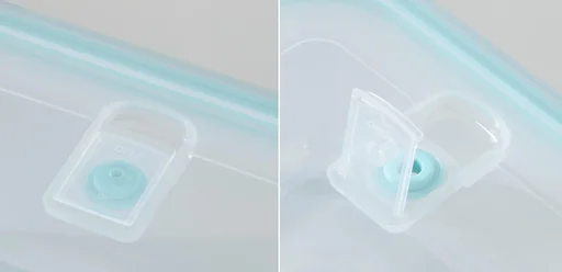 "Glas-Frischhaltedosen-Set mit Click-Deckel, 6-teilig, 640/ 1050/ 1520 ml, Transparent/ Mintgrün image"