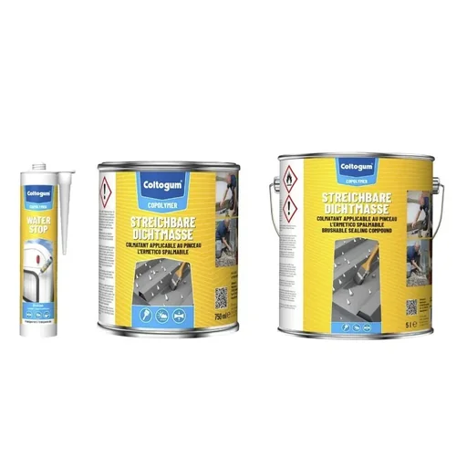 "Dauerelastische Dichtmasse Regendicht 5 l - 100 % wasserdicht - grau image"