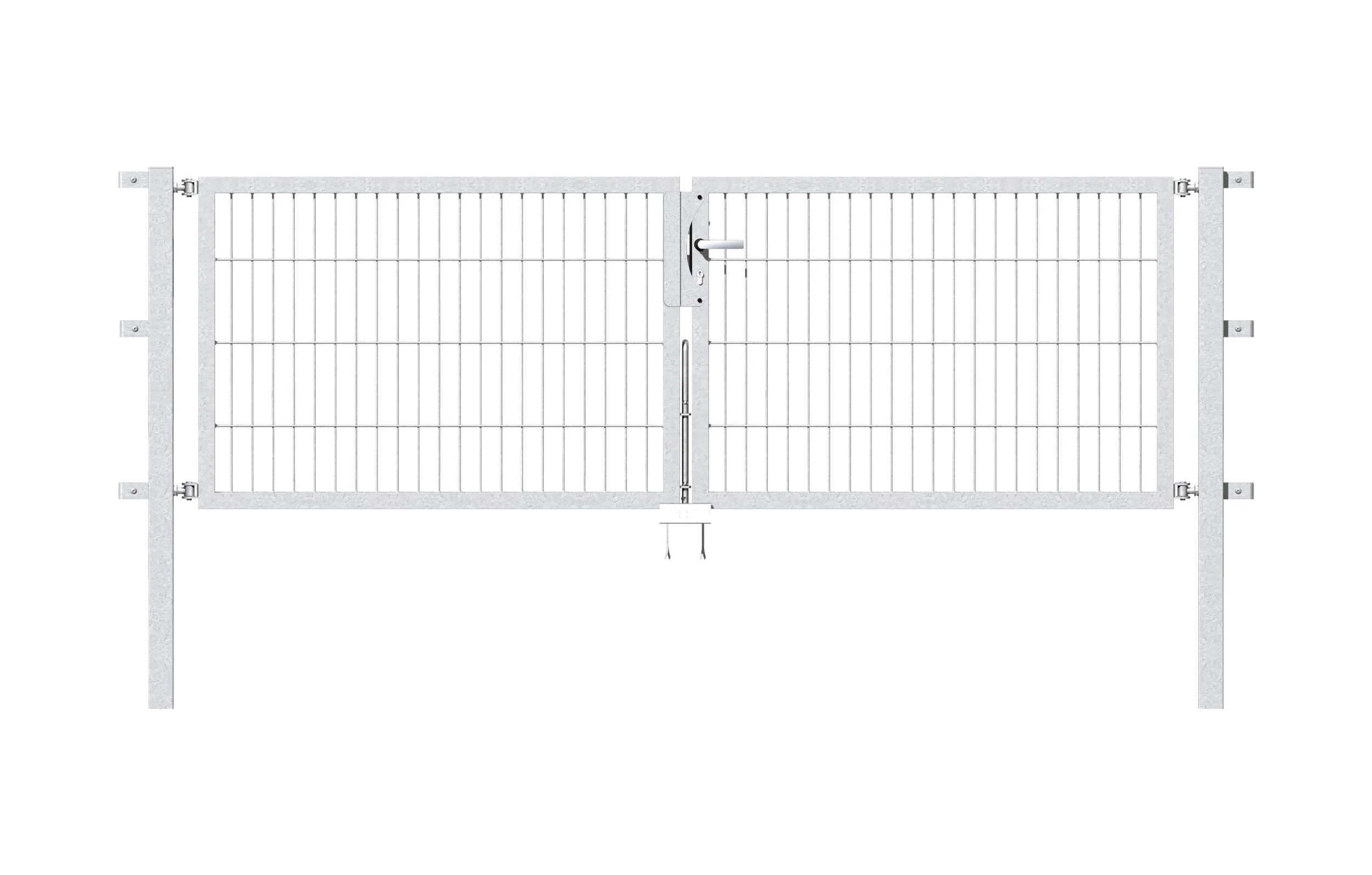 Doppeltor Flexo mit Zubehör, feuerverzinkt, Breite 250 cm, Höhe 120 cm, PF: 80x80cm