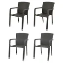 2 x Stapelstuhl "Getafe" coffee