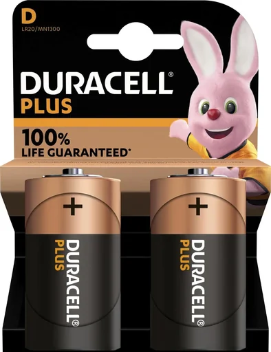 "Plus Alkaline Batterien Mono D-2 Stück image"