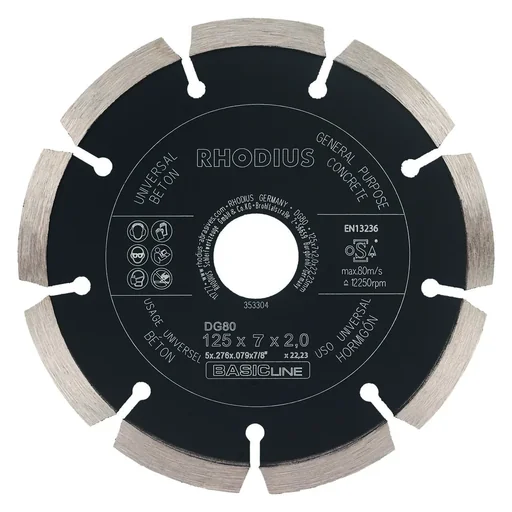 "Diamanttrennscheibe Beton DG80 CONCRETE, 125 x 7 x 2 x 22,23 mm image"