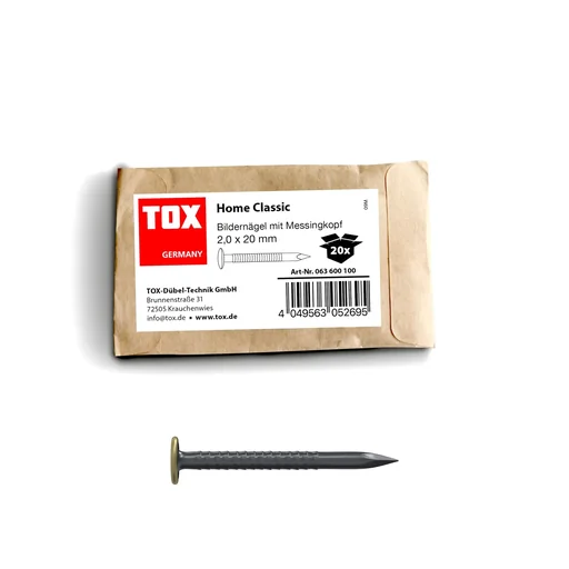 "Bildernagel Home Classic mit Messingkopf 2,0 x 20 mm, 20 Stück image"