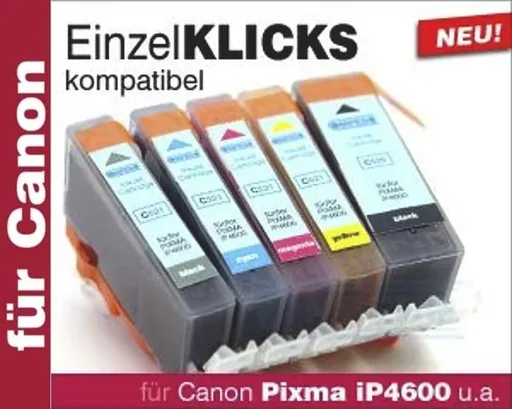"Druckerpatrone für CANON CLI-521K01 schwarz chip image"