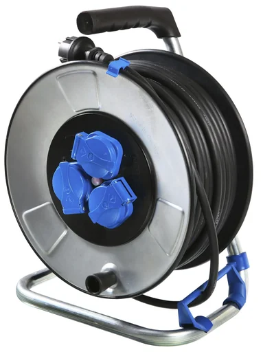 "Metall Kabeltrommel mit 40m Gummischlauchleitung image"