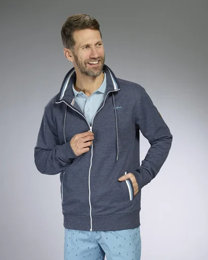 "Sweatjacke, Farbe marine/melange, Gr.M image"