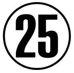 "Geschwindigkeitsschilder: 25 km - 3 Stück im Set image"