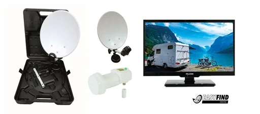 "TV Camping Set im Koffer mit 22 Zoll LED-TV image"
