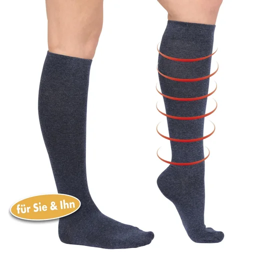 "Stützkniestrümpfe Energy LYCRA, jeans, Größe 35 - 38, 1 Paar image"
