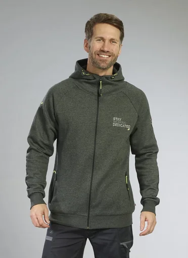 "Sweatjacke mit Kapuze, Farbe grün/schwarz, Gr.XL image"
