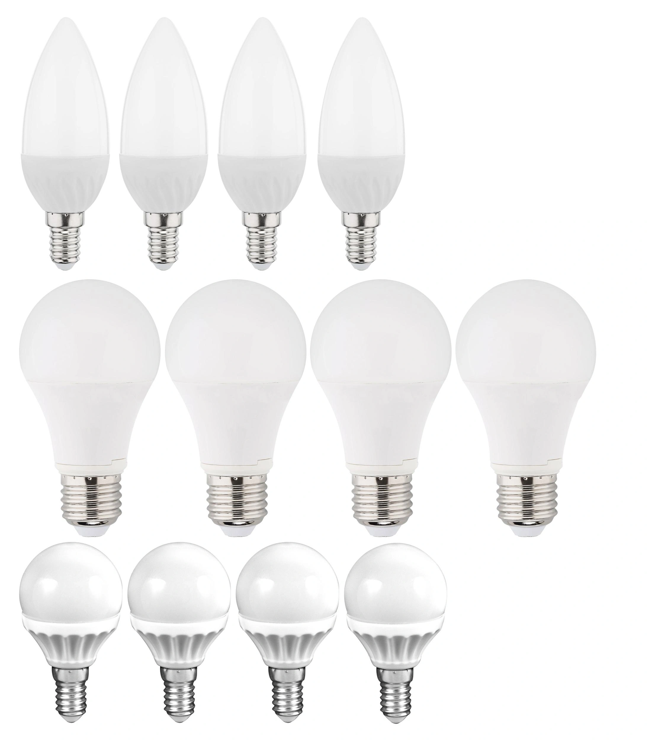 LED Lampe in Glühlampenform, 9 Watt, E27, warmweiß, 3 Stück + 1 Stück GRATIS dazu