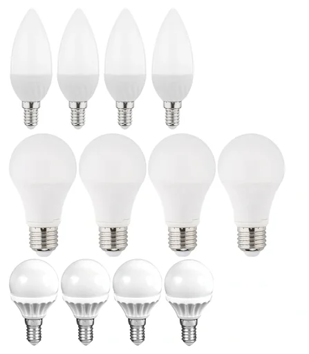 "LED Lampe in Glühlampenform, 9 Watt, E27, warmweiß, 3 Stück + 1 Stück GRATIS dazu image"