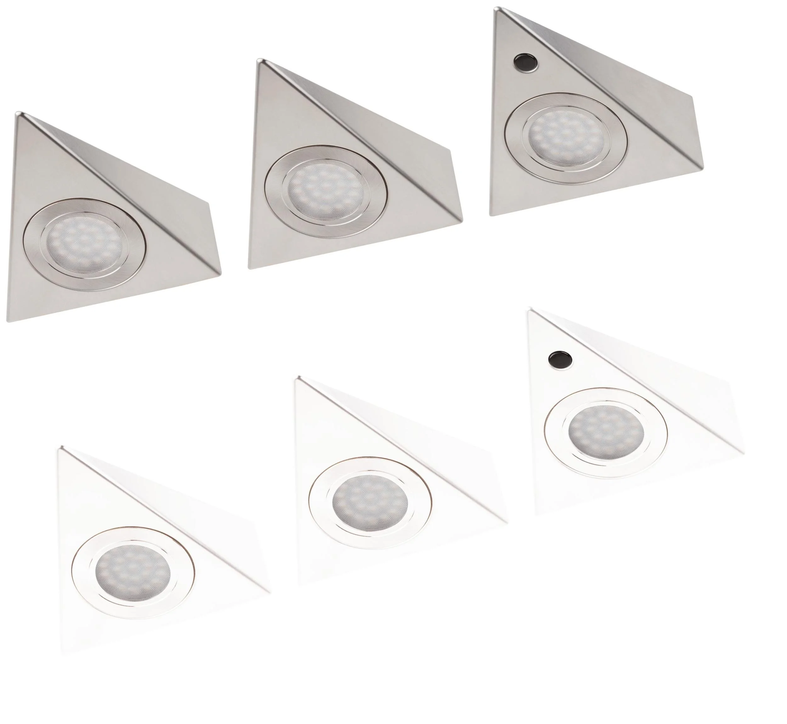 LED Unterbauleuchten in silber mit Bewegungssensor - 3 Stück