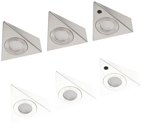 "LED Unterbauleuchten in silber mit Bewegungssensor - 3 Stück image"