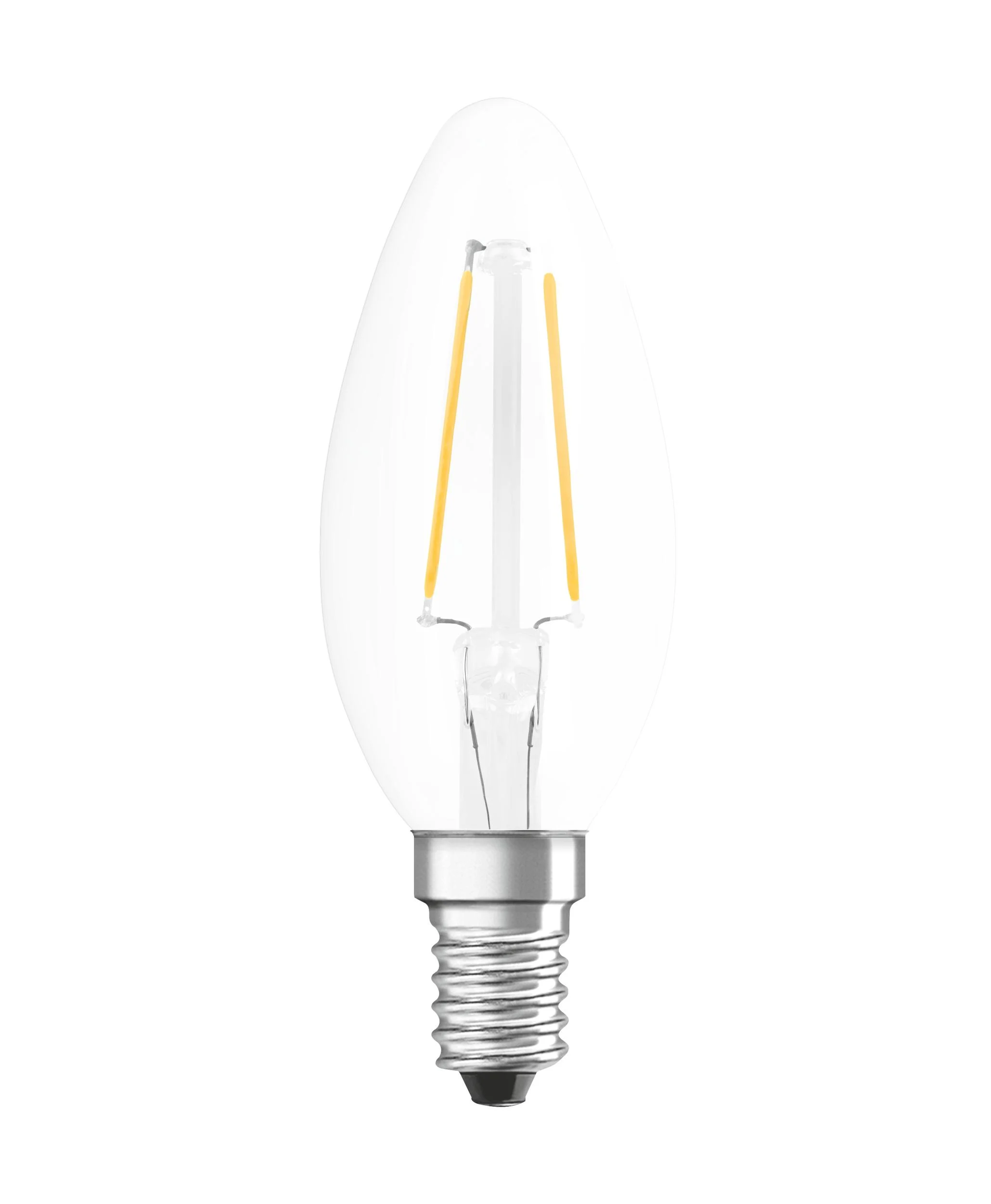 LED STAR FILAMENT Kerze mit 2,5 Watt, E14, klar, kaltweiß