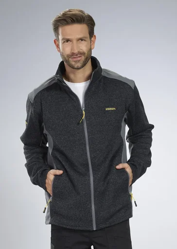 "Strickfleecejacke, Farbe schwarz, Gr.L image"