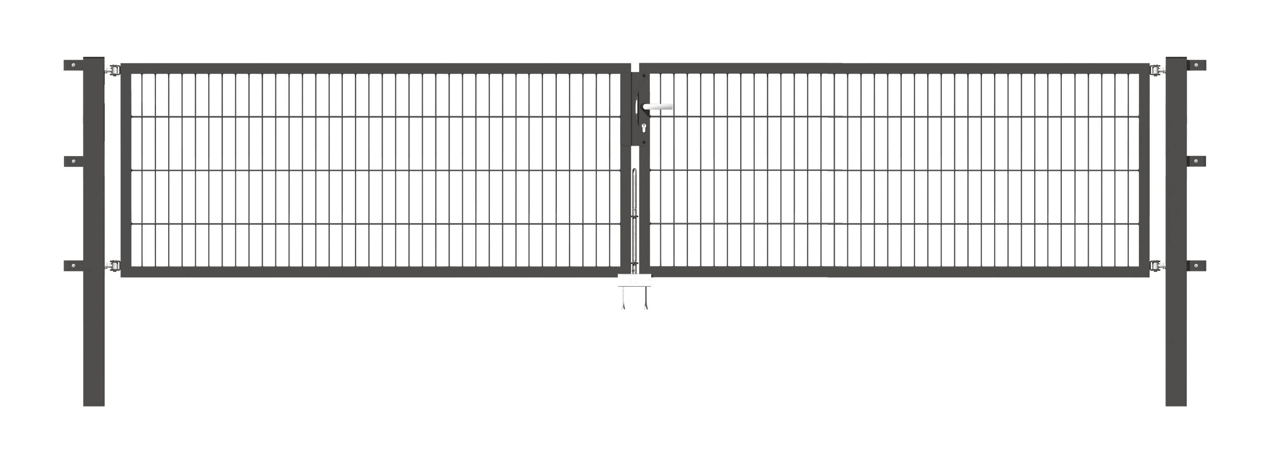 Doppeltor Flexo mit Zubehör, anthrazit, Breite 400 cm, Höhe 100 cm, PF: 8 x 8 cm