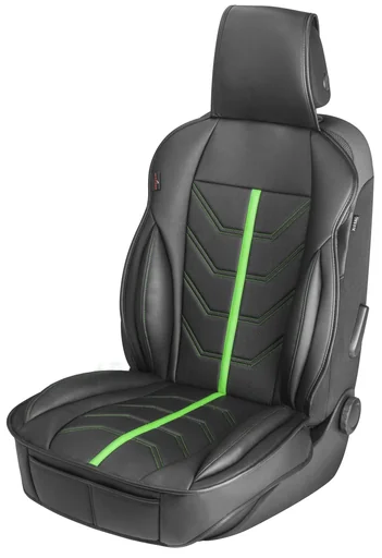"PKW Sitzauflage Kimi, Auto-Sitzaufleger im Rennsportdesign schwarz/grün image"