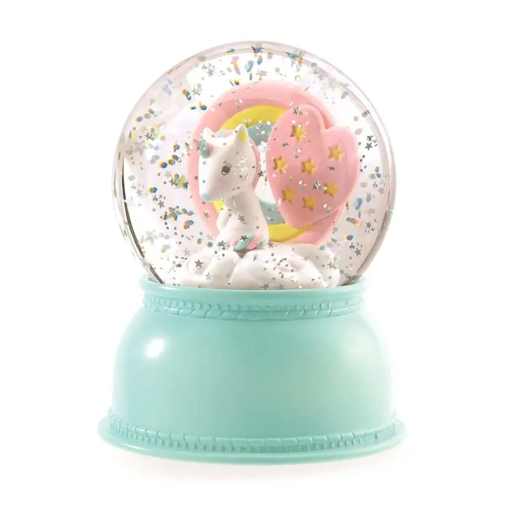 "Djeco Nachtlicht Schneekugel Einhorn image"