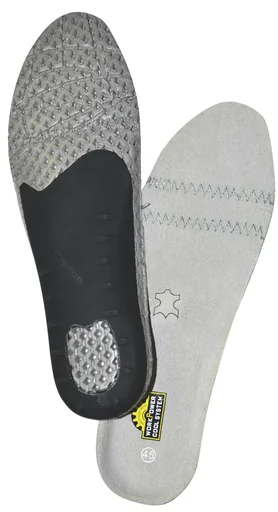 "Ledereinlegesohle, Farbe schwarz/grau, Gr.45 image"