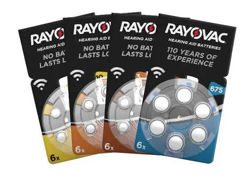 "Zink-Luft Hörgeräte Batterie 675 (PR44), blau - 6 Stück image"