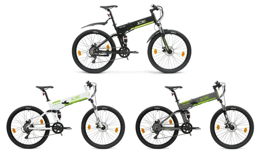 "Unisex E-Mountain-Bike, 27,5 Zoll, Rahmenhöhe 48 cm, 9‐Gang Kettenschaltung, grau, faltbar - FML830, 10,4 Ah image"
