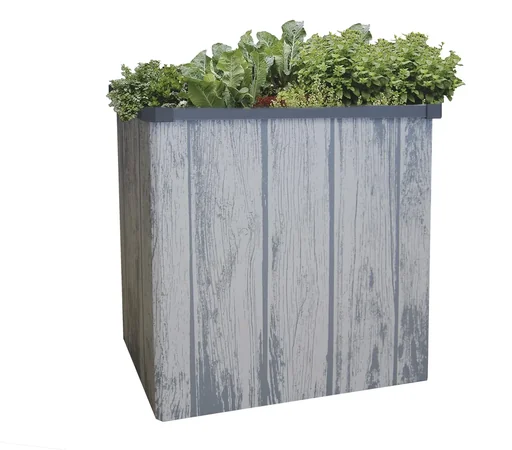 "Falthochbeet "Easy Garden" Rattan birke hell image"