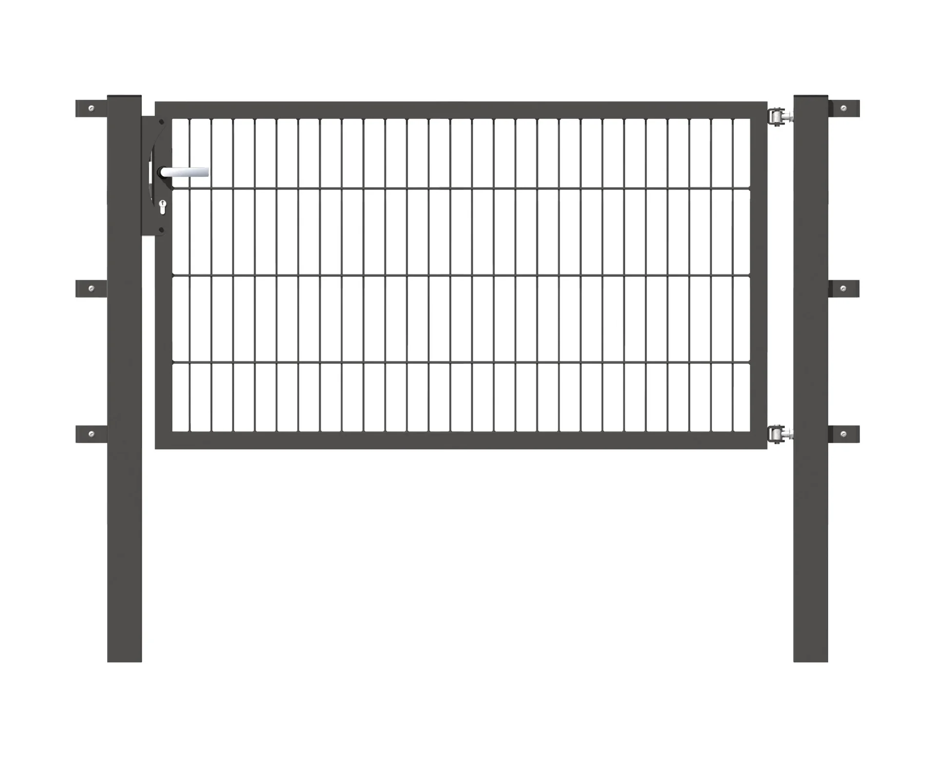 Einzeltor Flexo mit Zubehör, anthrazit/ Breite 150 cm, Höhe 160 cm