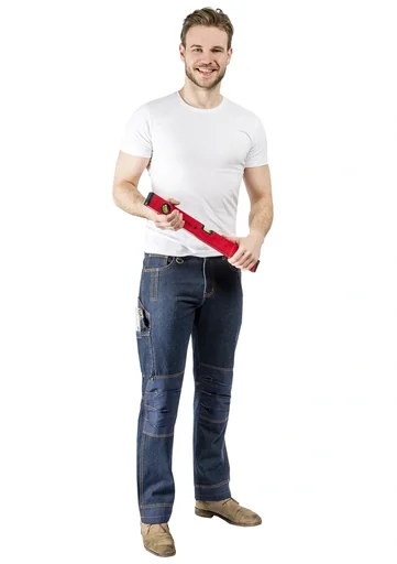 "Arbeitsjeans mit Kniebesatz, Farbe blau, Gr.30 image"