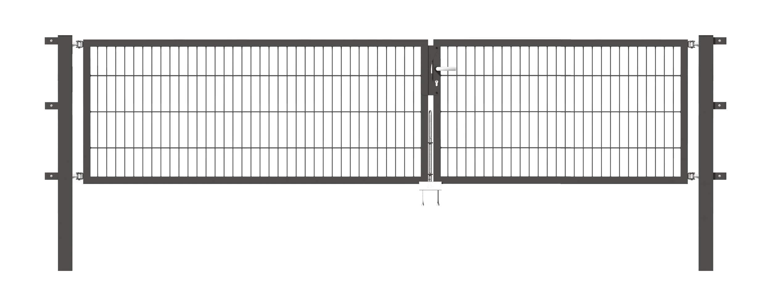 Doppeltor Flexo mit Zubehör, anthrazit, Breite 350 cm, Höhe 120 cm, PF: 80x80 cm