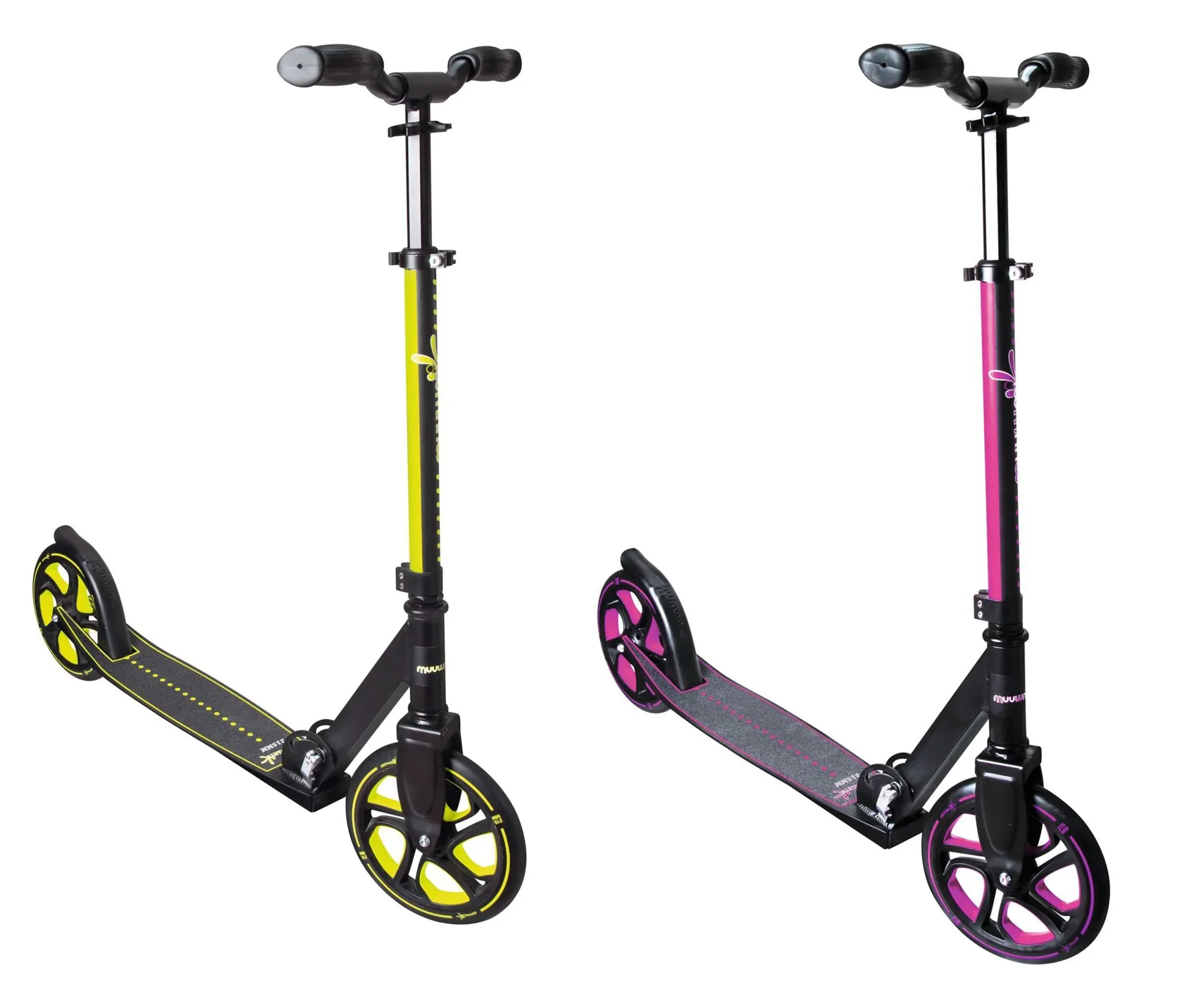 Aluminium Scooter Pro, Tretroller, 215 mm, ABEC 7, für Kinder und Erwachsene, höhenverstellbar, lime