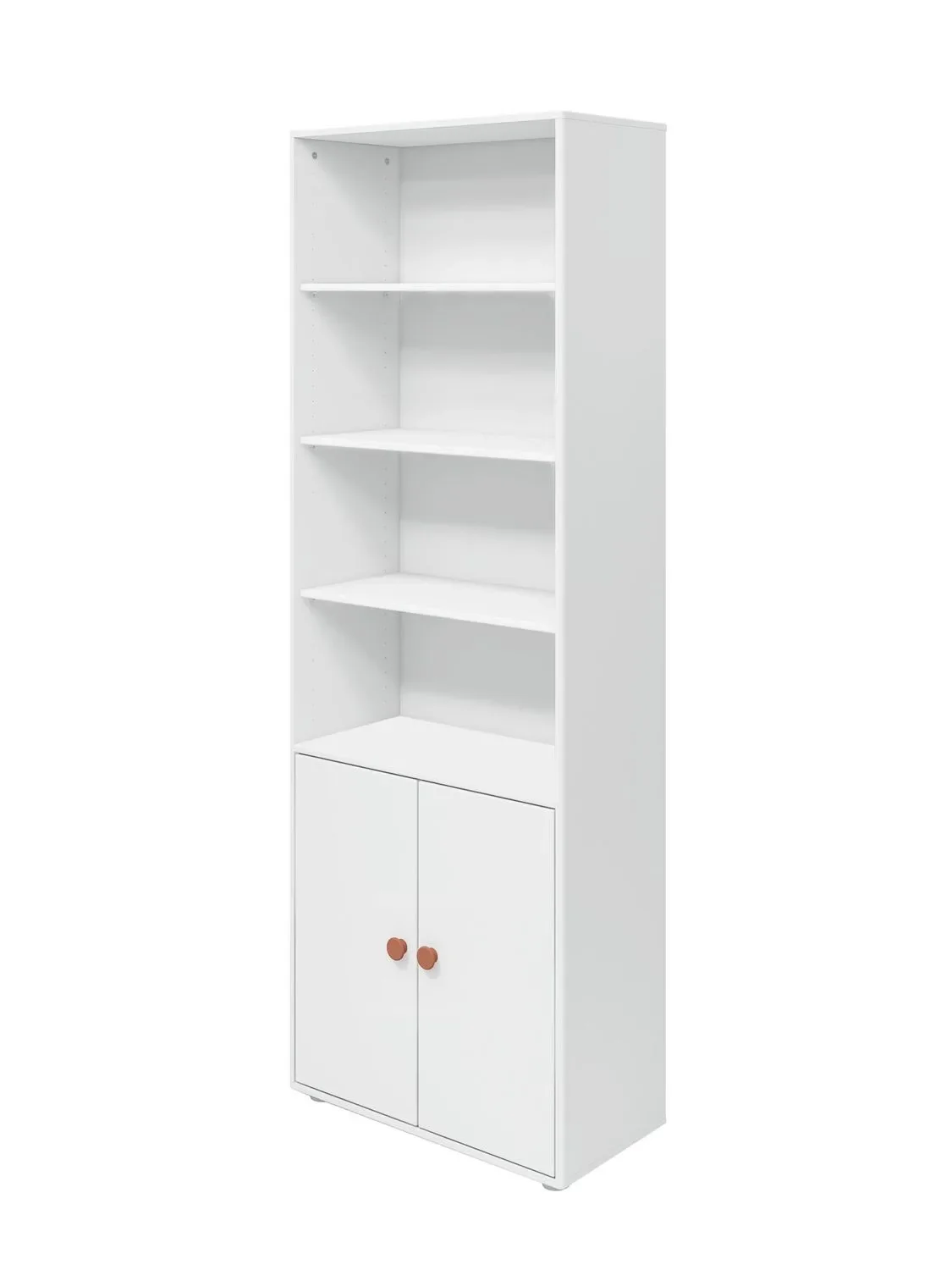 "Flexa Bücherregal - Roomie, mit 2 Türen, 72x202,5 cm, Farbe: Weiß/Rouge image"