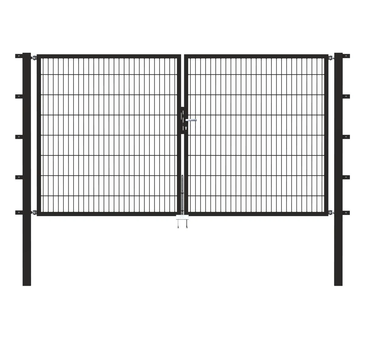 Doppeltor Flexo mit Zubehör, anthrazit, Breite 400 cm, Höhe 160 cm, PF: 8 x 8 cm