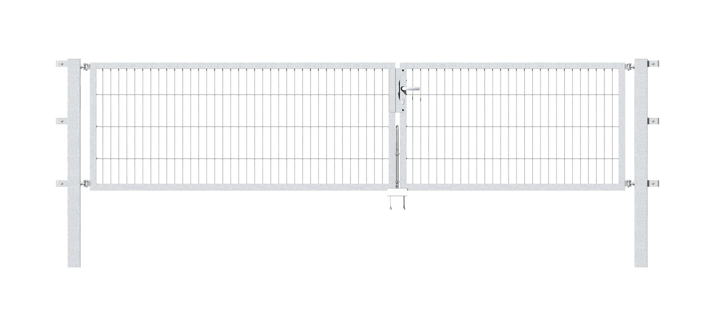 Doppeltor Flexo mit Zubehör, feuerverzinkt, Breite 350 cm, Höhe 80 cm, PF: 80x80 cm
