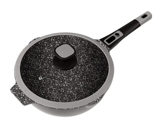 "Aluguss-Bratpfanne MOONSCAPE, Ø 24 cm mit Klick-Griff und Glasdeckel image"