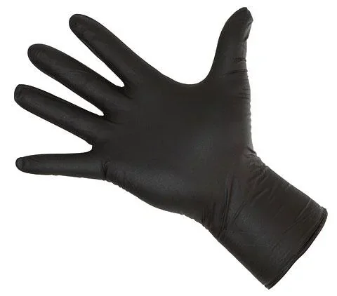 "Nitrilhandschuhe, 50 Stück, Größe M, schwarz image"