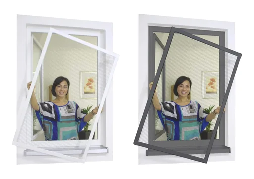 "Insektenschutz-Spannrahmenset Premium für Fenster 100 x 120 cm, Farbe weiß image"