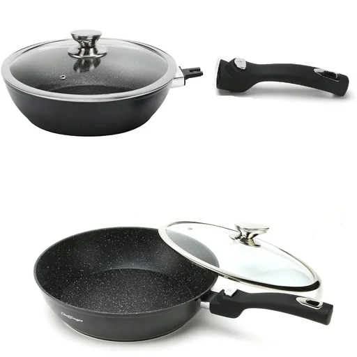 "Wokpfanne - mit Deckel - 30cm - Schwarz image"