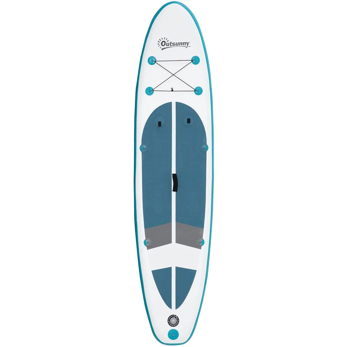 SUP Board mit viel Zubehör Weiß+Blau+Grau 320 x 76 x 15 cm