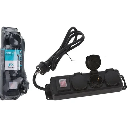 "Außensteckdosenleiste 3fach Schwarz image"