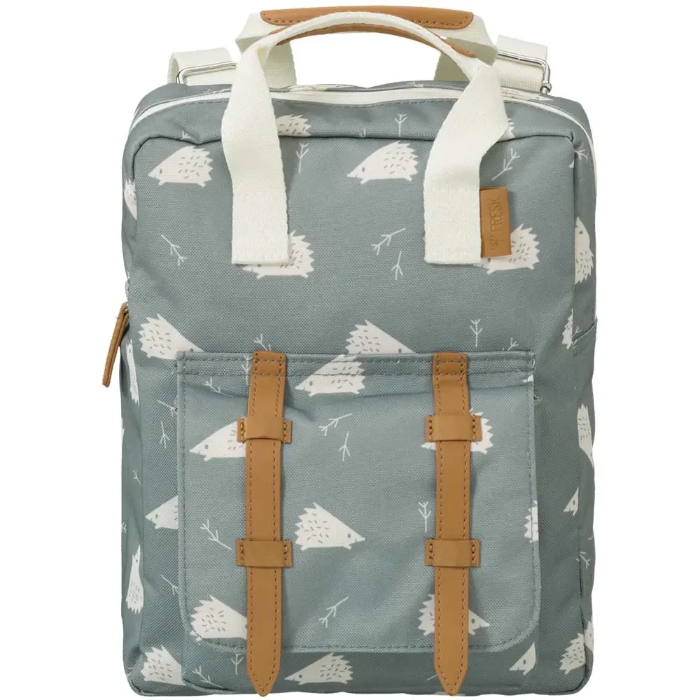 "Fresk Kinderrucksack Igel blau grau image"