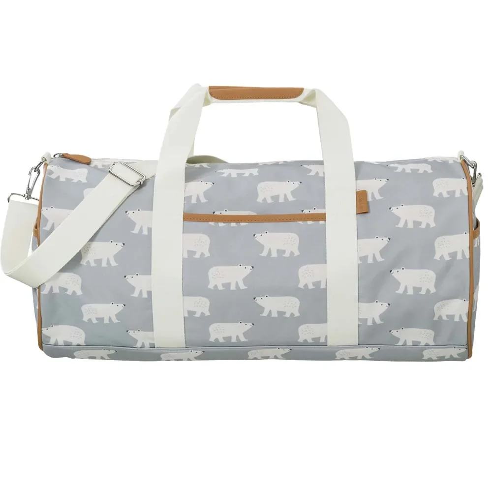 "Fresk grosse Reisetasche Eisbär blau grau image"