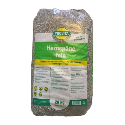 "Hornspäne Dünger 20kg, Bio Langzeitdünger, organischer Stickstoffdünger, 1-4 mm image"