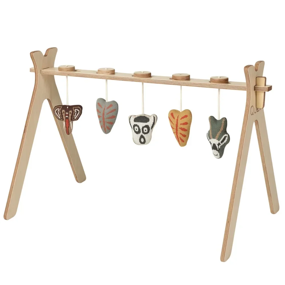 "Quax Baby Spielbogen Holz mit Strickfiguren image"