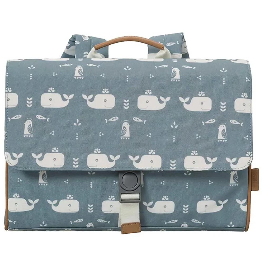 "Fresk Schulranzen Wale blau image"