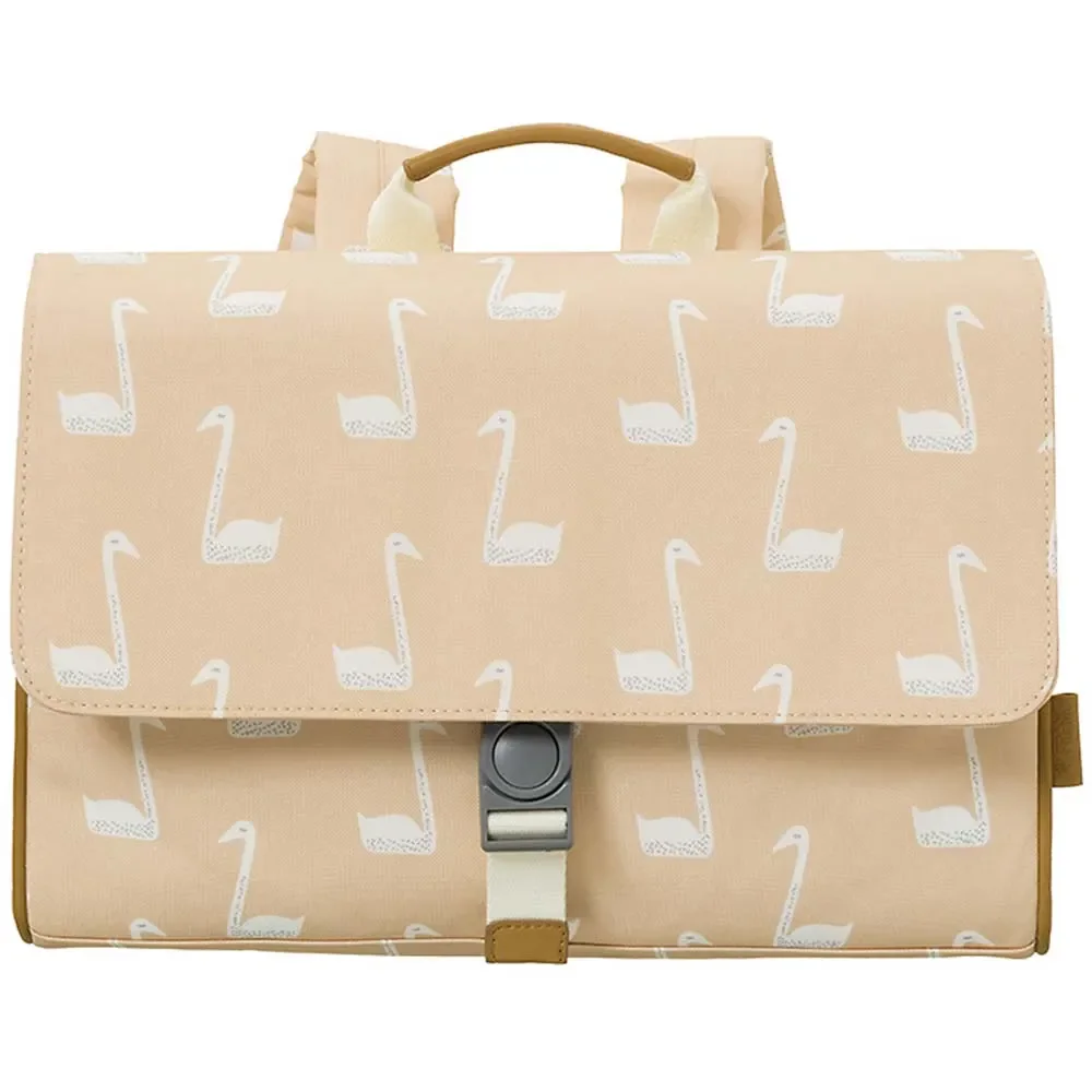 "Fresk Schulranzen Schwäne rosa image"