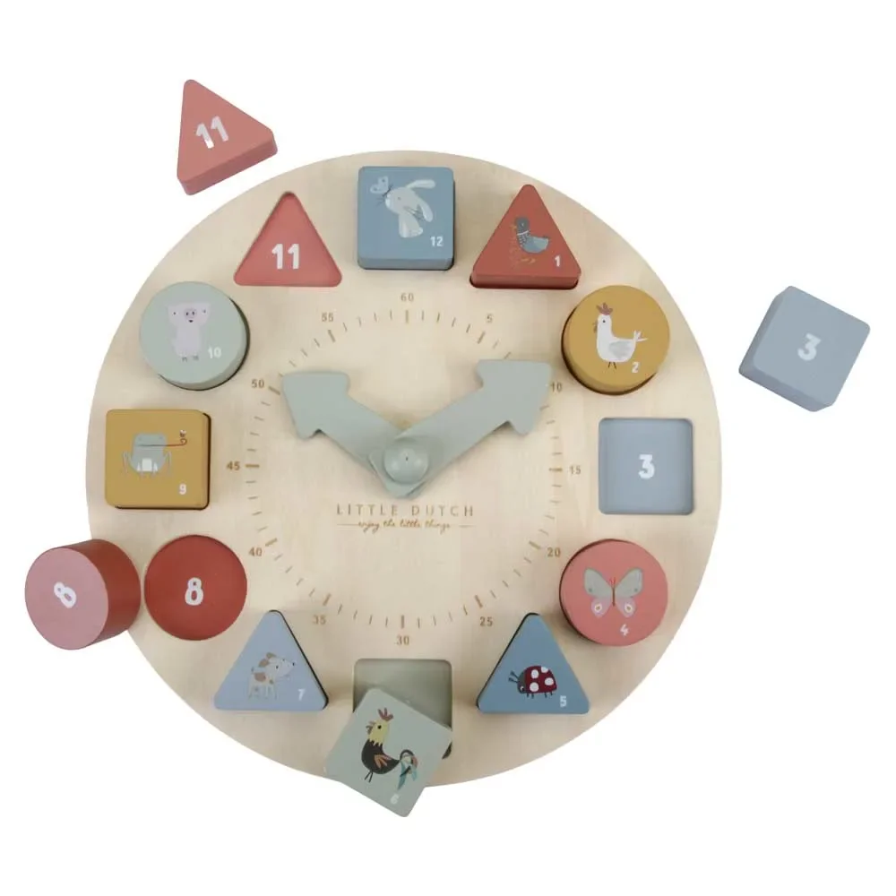 "Little Dutch Puzzle Uhr Tiere Holz image"